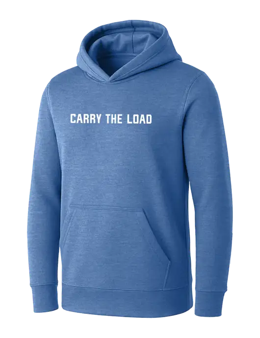 Womens Royal Heather Core Fleece Pullover Hooded Sweatshirt w/Carry The Load Logo