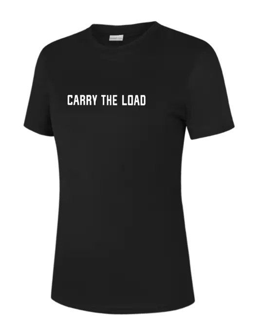  Womens Black PosiCharge Competitor Tee w/Carry The Load Logo