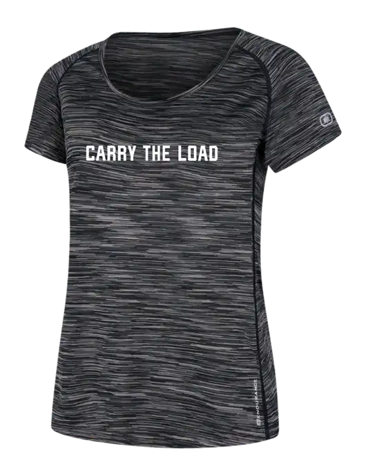 OGIO Womens Black Space Dye Verge Scoop Neck w/Carry The Load Logo