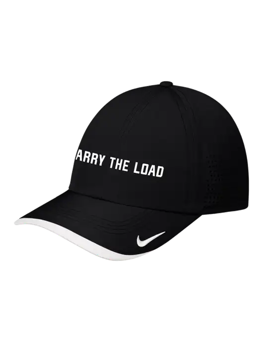 Nike Black/White Dri-FIT Perforated Performance Cap w/Carry The Load Logo