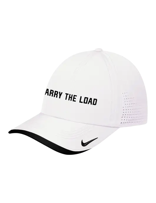 Nike White/Black Dri-FIT Perforated Performance Cap w/Carry The Load Logo