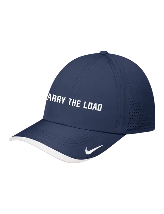 Nike Navy/White Dri-FIT Perforated Performance Cap w/Carry The Load Logo