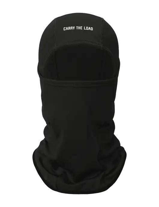 Black CornerStone Smooth Fleece Face Mask w/Carry The Load Logo