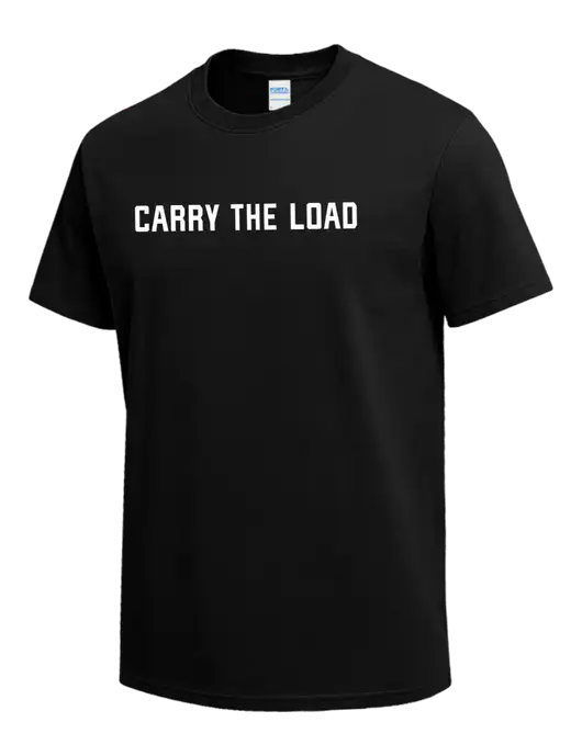 Black Heavyweight 6.1 oz T-Shirt w/Carry The Load Logo