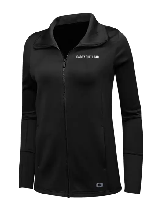 OGIO Black Womens Endurance Modern Performance Full-Zip w/Carry The Load Logo