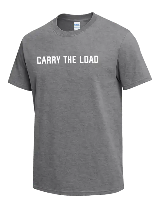 Medium Grey Heather Heavyweight 6.1 oz T-Shirt w/Carry The Load Logo