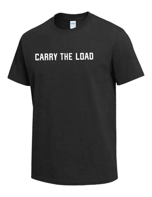 Dark Grey Heather Heavyweight 6.1 oz T-Shirt w/Carry The Load Logo