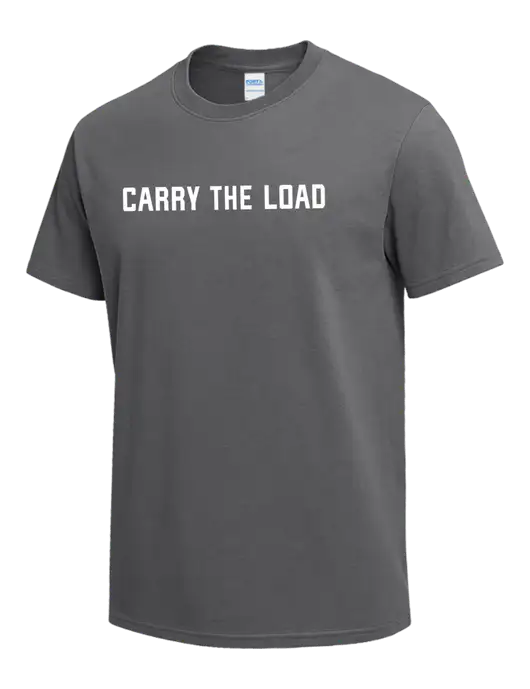 Medium Grey Heavyweight 6.1 oz T-Shirt w/Carry The Load Logo