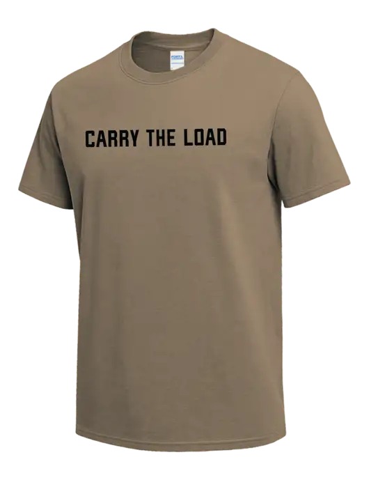 Dark Tan Heavyweight 6.1 oz T-Shirt w/Carry The Load Logo
