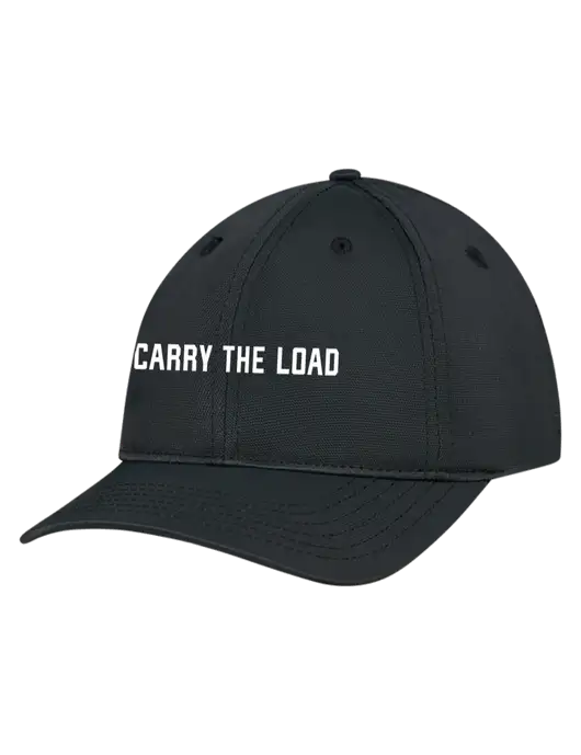 Black Nylon Twill Performance Cap w/Carry The Load Logo