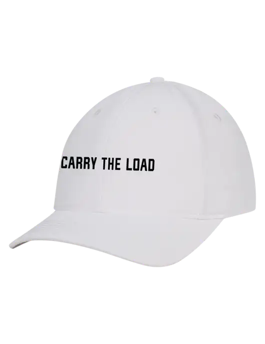 White Nylon Twill Performance Cap w/Carry The Load Logo