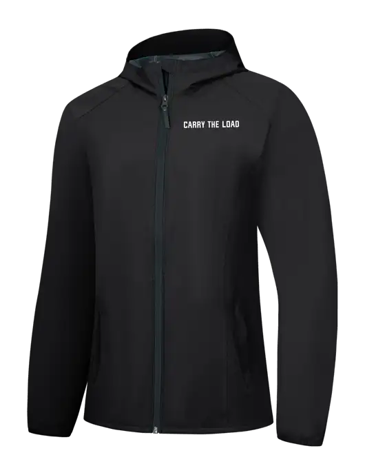 Womens Black Essential Rain Jacket w/Carry The Load Logo