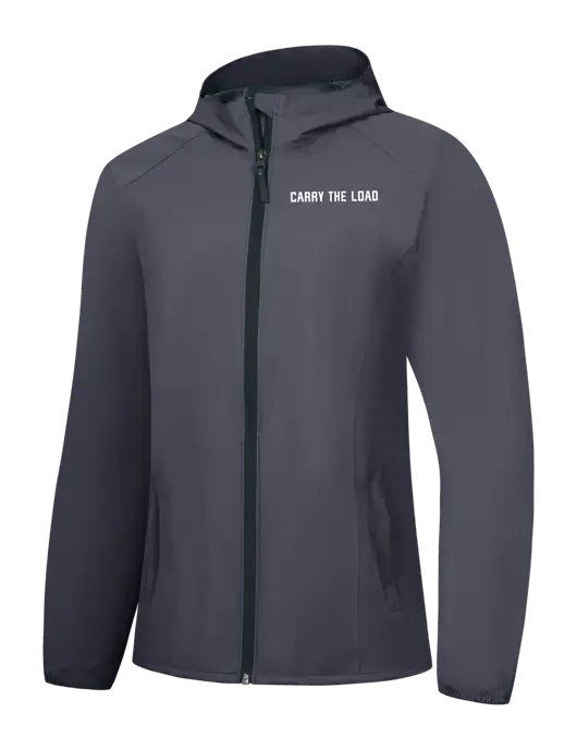 Womens Dark Grey Essential Rain Jacket w/Carry The Load Logo