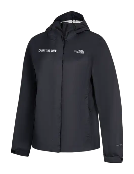 The North Face Womens Black DryVent Rain Jacket w/Carry The Load Logo