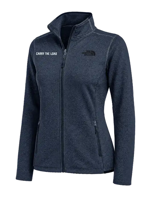 The North Face Womens Navy Heather Skyline Full-Zip Fleece Jacket w/Carry The Load Logo