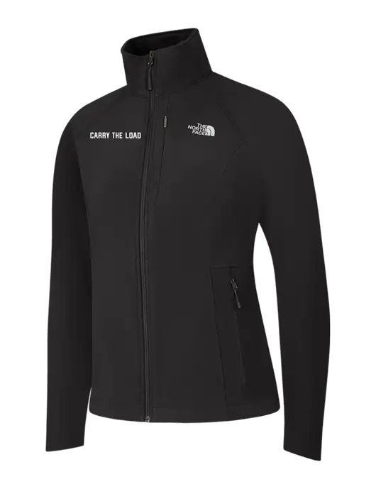 North Face Womens Black Apex Barrier Soft Shell Jacket  w/Carry The Load Logo