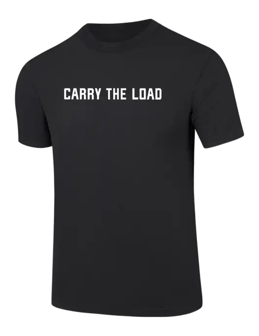 Comfort Colors 6.1 oz Black Heavyweight Ring Spun T-Shirt w/Carry The Load Logo