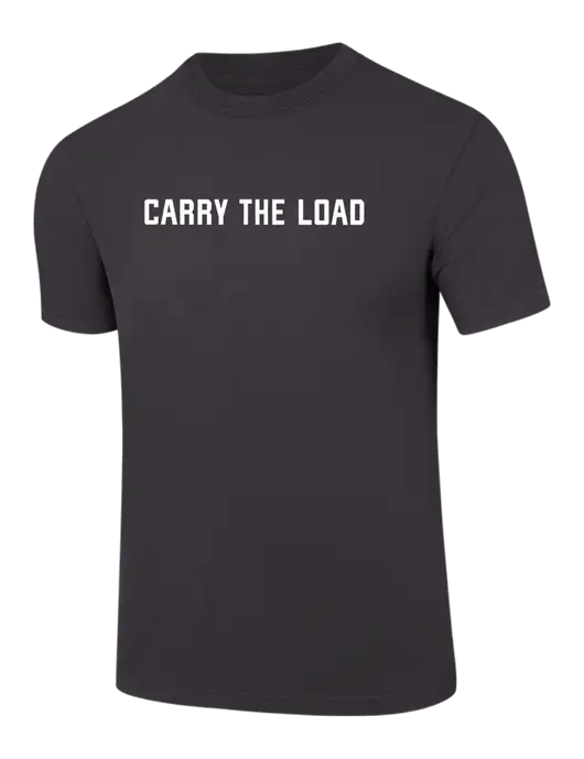 Comfort Colors 6.1 oz Dark Grey Heavyweight Ring Spun T-Shirt w/Carry The Load Logo