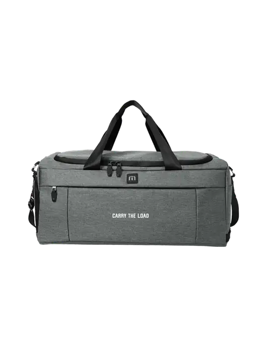 TravisMathew Dark Grey Heather Duration Duffel w/Carry The Load Logo
