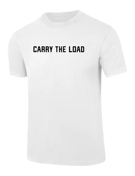 Comfort Colors 6.1 oz White Heavyweight Ring Spun T-Shirt w/Carry The Load Logo