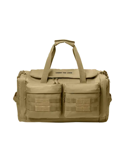 CornerStone Dark Tan Tactical Duffel w/Carry The Load Logo