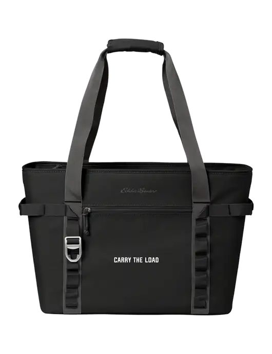 Eddie Bauer Black/Medium Grey Max Cool Tote Cooler  w/Carry The Load Logo