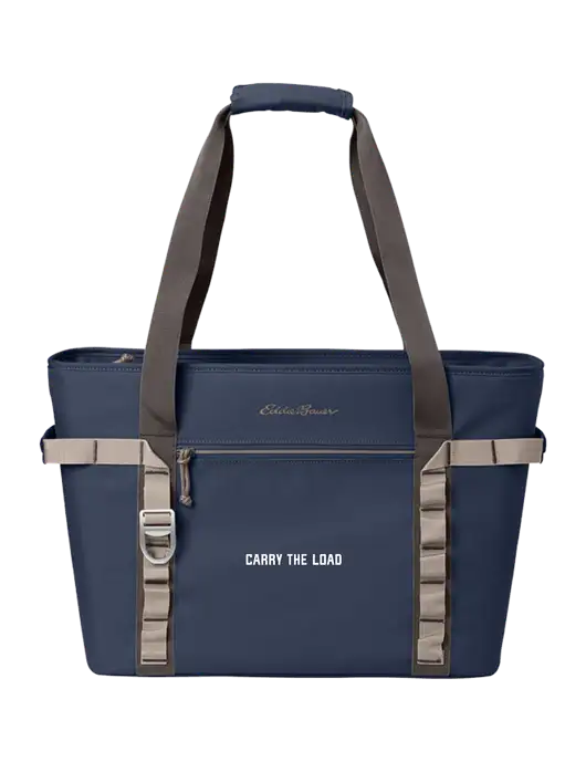 Eddie Bauer Navy Max Cool Tote Cooler  w/Carry The Load Logo