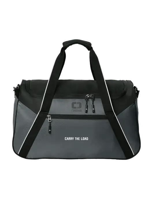 OGIO Dark Medium Grey/Black Inception Duffel w/Carry The Load Logo