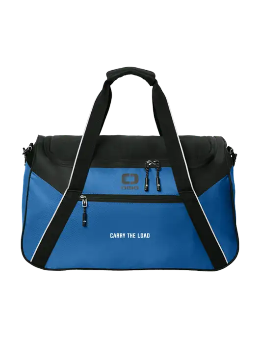 OGIO Light Navy/Black Inception Duffel w/Carry The Load Logo