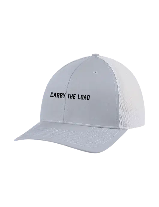 Richardson Adjustable Snapback Original 112 Trucker Cap Light Heather Grey w/White Mesh w/Carry The Load Logo