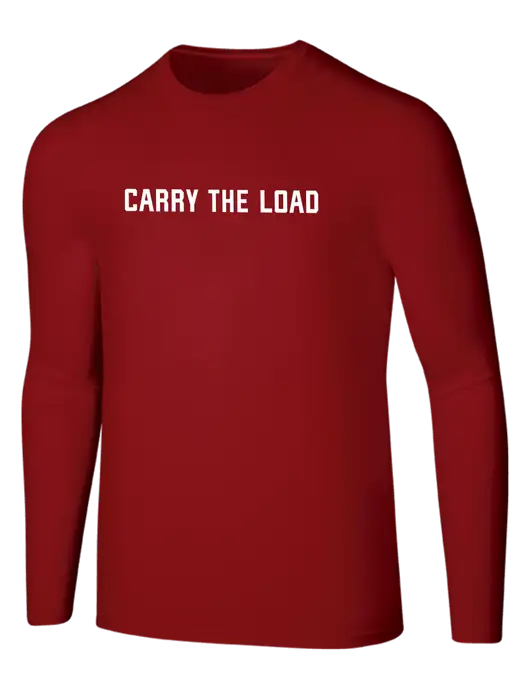 Seriously Soft Red Long Sleeve T-Shirt w/Carry The Load Logo