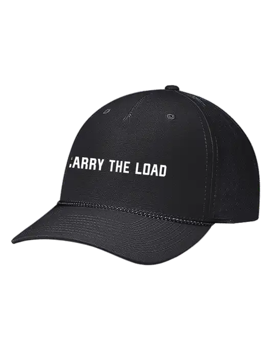 Richardson Laser Perf Performance Black/Black-Grey Rope Cap w/Carry The Load Logo
