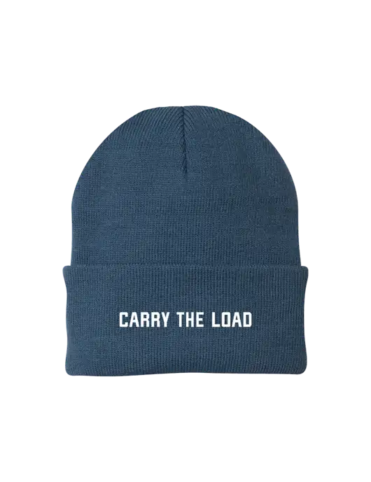 Dark Slate Knit Cap w/Carry The Load Logo