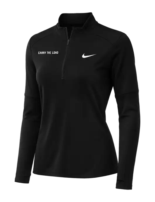 Nike Black Womens Dri-FIT Element 1/2-Zip Pullover w/Carry The Load Logo