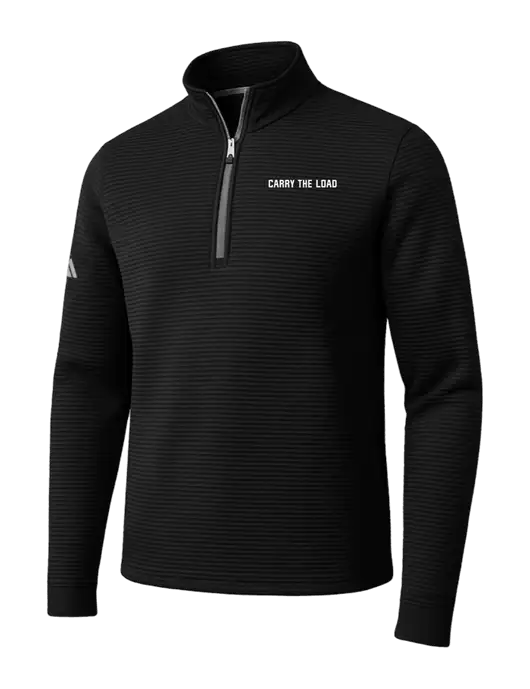 Adidas Black Spacer Quarter-Zip Pullover w/Carry The Load Logo