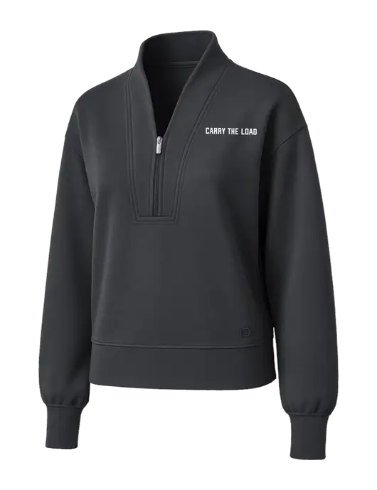 OGIO Womens Dark Grey Transcend 1/4-Zip w/Carry The Load Logo