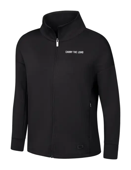 OGIO Womens Black Transcend Full-Zip w/Carry The Load Logo
