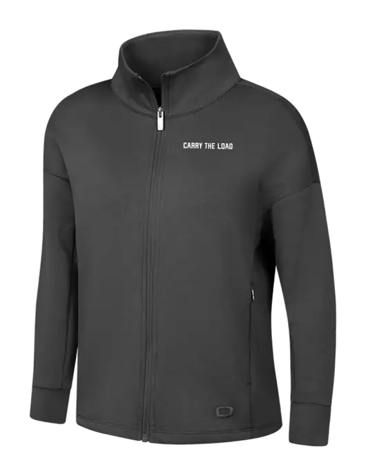 OGIO Womens Dark Grey Transcend Full-Zip w/Carry The Load Logo