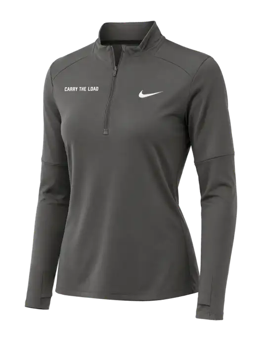 Nike Dark Grey Womens Dri-FIT Element 1/2-Zip Pullover w/Carry The Load Logo
