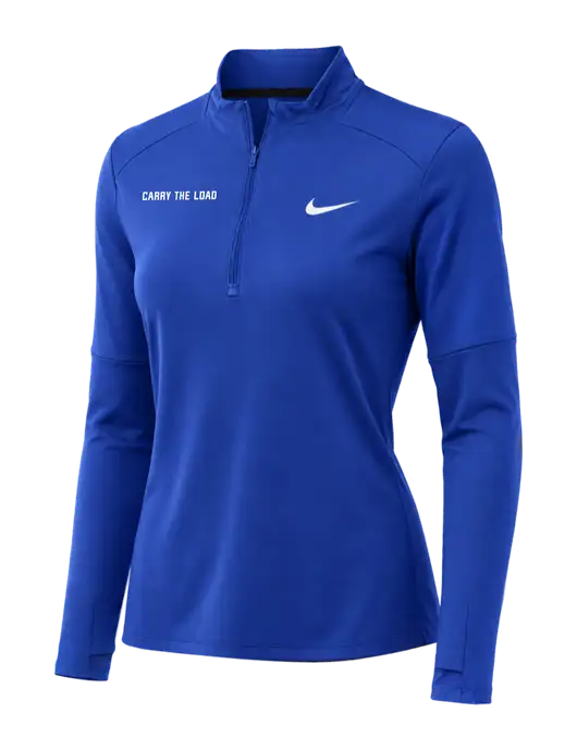 Nike Royal Womens Dri-FIT Element 1/2-Zip Pullover w/Carry The Load Logo