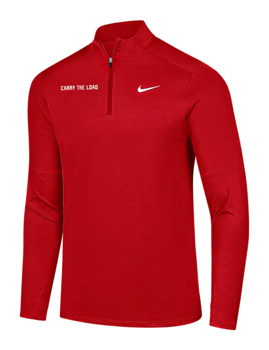 Nike Red Dri-FIT Element 1/2-Zip Pullover w/Carry The Load Logo