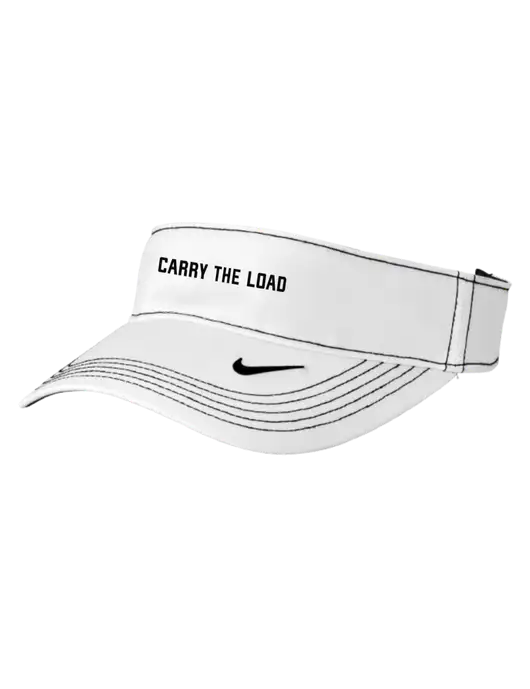 Nike White Dri-FIT Ace Visor w/Carry The Load Logo