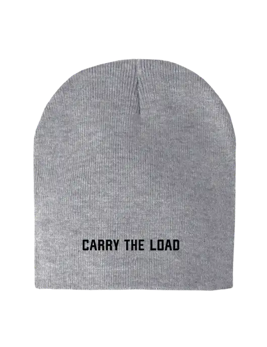 Light Grey Heather Element Knit Beanie w/Carry The Load Logo