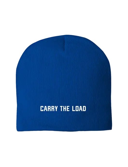 Solid Royal Element Knit Beanie w/Carry The Load Logo