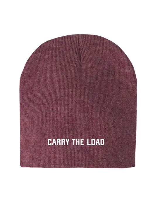 Cardinal Heather Element Knit Beanie w/Carry The Load Logo
