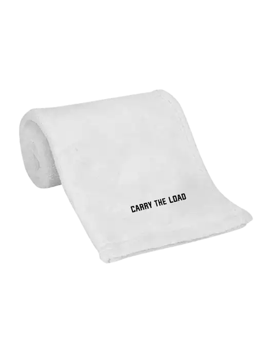 White Alpine Fleece Mink Touch Luxury Baby Blanket  w/Carry The Load Logo