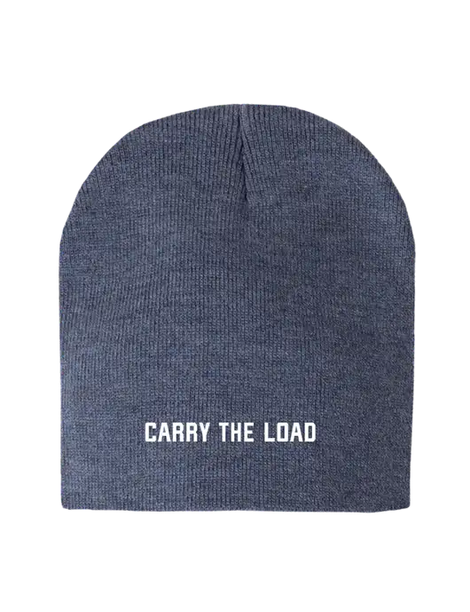 Navy Heather Element Knit Beanie w/Carry The Load Logo