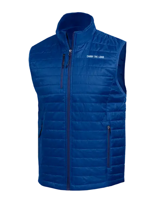 Packable Royal Puffy Vest w/Carry The Load Logo