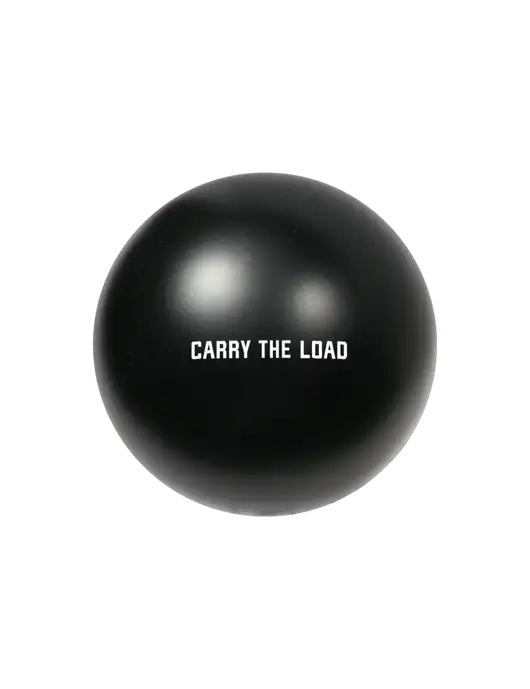 Black Stress Reliever Ball w/Carry The Load Logo