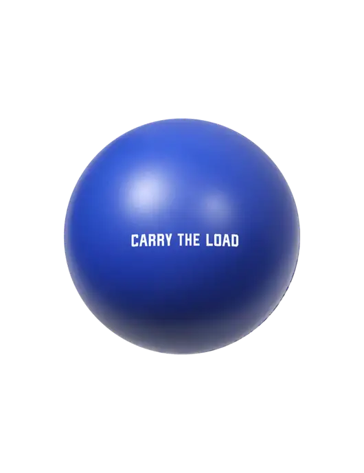 Dark Royal Blue Stress Reliever Ball w/Carry The Load Logo